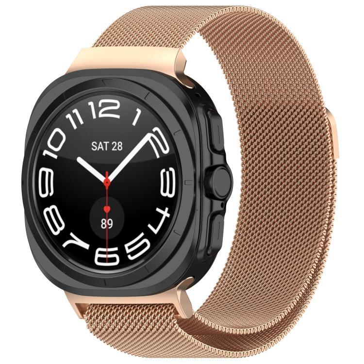 สายรัดนาฬิกาเหล็กสแตนเลสแม่เหล็กมิลาน xDfind สำหรับ Samsung Galaxy Watch Ultra 47มม. / Ultra 2025