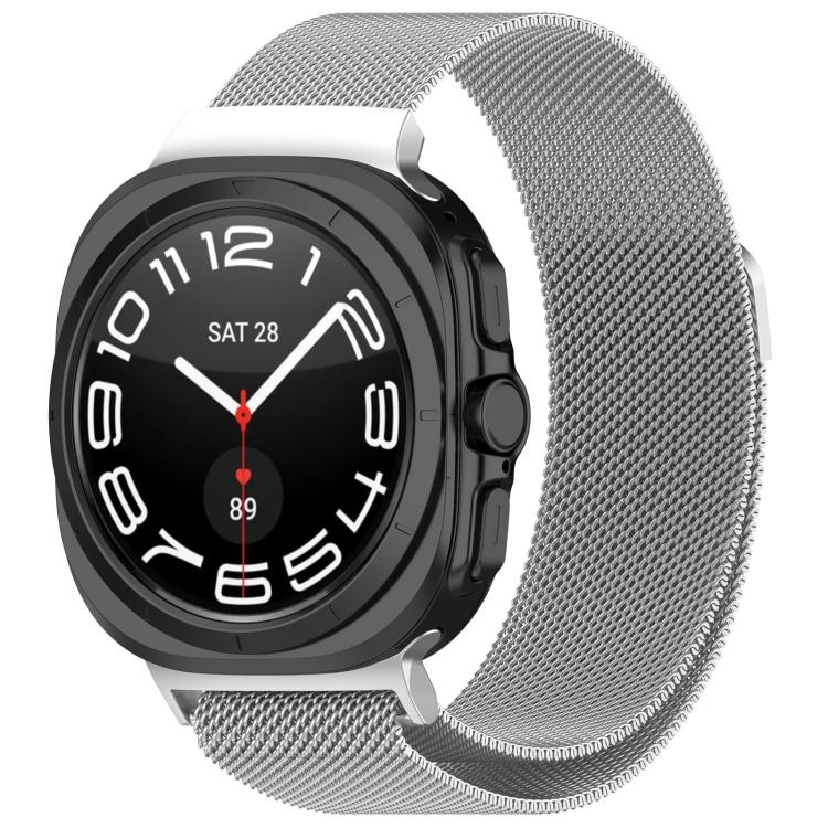 สายรัดนาฬิกาเหล็กสแตนเลสแม่เหล็กมิลาน xDfind สำหรับ Samsung Galaxy Watch Ultra 47มม. / Ultra 2025