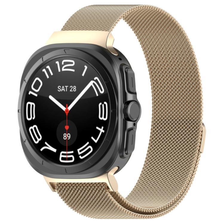 สายรัดนาฬิกาเหล็กสแตนเลสแม่เหล็กมิลาน xDfind สำหรับ Samsung Galaxy Watch Ultra 47มม. / Ultra 2025