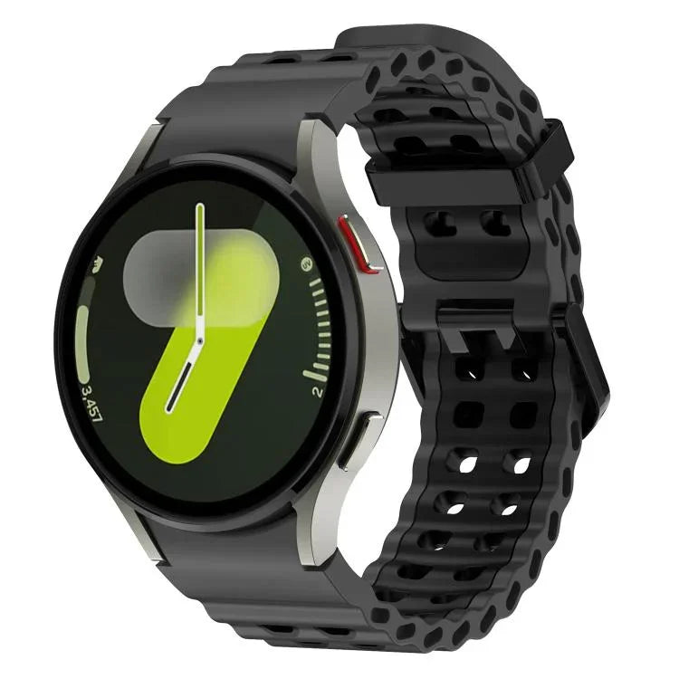 สายรัดนาฬิกาซิลิโคนสองสีแบบรูสองแถว Ocean สำหรับ Samsung Galaxy Watch 7 40 / 44มม.