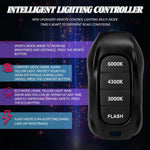 2pcs/Pack 60W 8000LM 6000K Three Color Remote Control Car LED Headlight Bulb, 9005, 9006, H1, H4, H7, H11