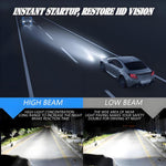 2pcs/Pack 50W 6000LM 6000K Car Double Copper Tube LED Headlight Bulb, 9005, 9006, H1, H4, H7, H11