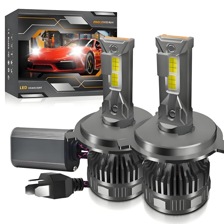 2pcs/Pack 50W 6000LM 6000K Car Double Copper Tube LED Headlight Bulb, 9005, 9006, H1, H4, H7, H11