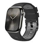 สายรัดนาฬิกาซิลิโคนสองสีรูปทรงสี่เหลี่ยมคางหมู สำหรับ Apple Watch ขนาด 46 มม. / 49 มม. / 45 มม. / 44 มม.