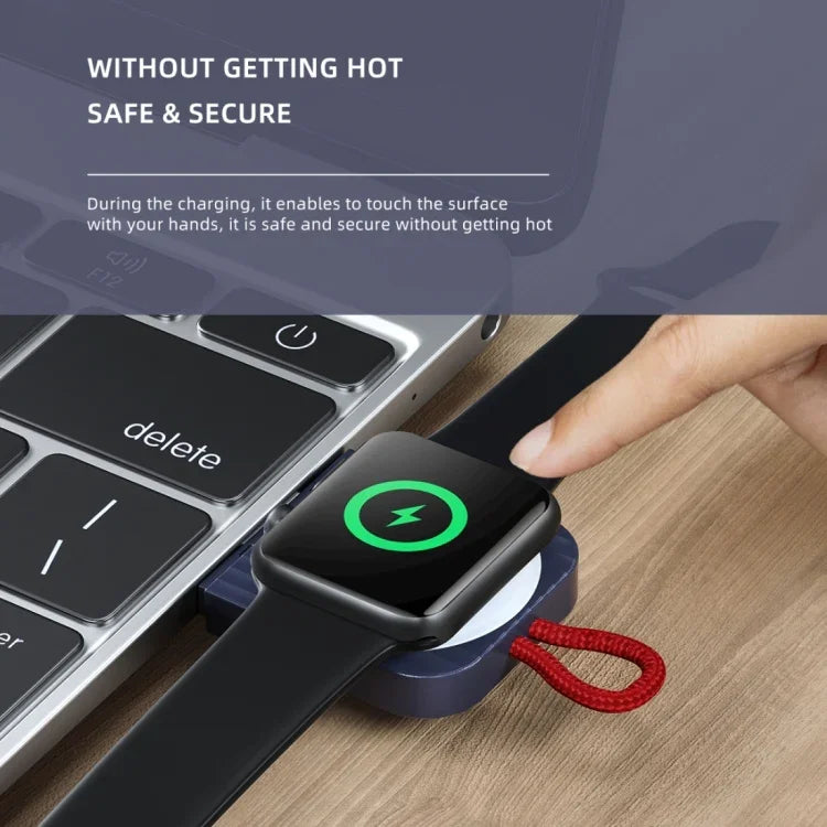 ROCK W26 ที่ชาร์จไร้สายแม่เหล็กแบบพกพาสำหรับ Apple Watch อินเทอร์เฟซ Type-C, W26 อินเทอร์เฟซ Type-C