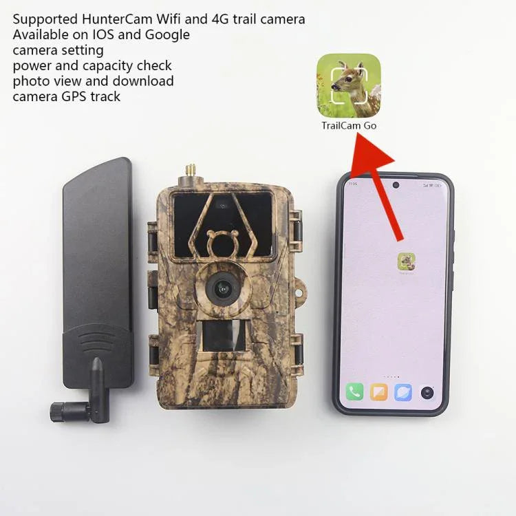 กล้องล่าสัตว์อินฟราเรดกลางคืนความละเอียด 8K รุ่น PR801G เวอร์ชัน US 4G พร้อมตรวจจับการเคลื่อนไหว รุ่น PR801G