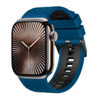 สายรัดนาฬิกาซิลิโคนสองสีลายเพชร สำหรับ Apple Watch ขนาด 46 มม. / 49 มม. / 45 มม. / 44 มม.