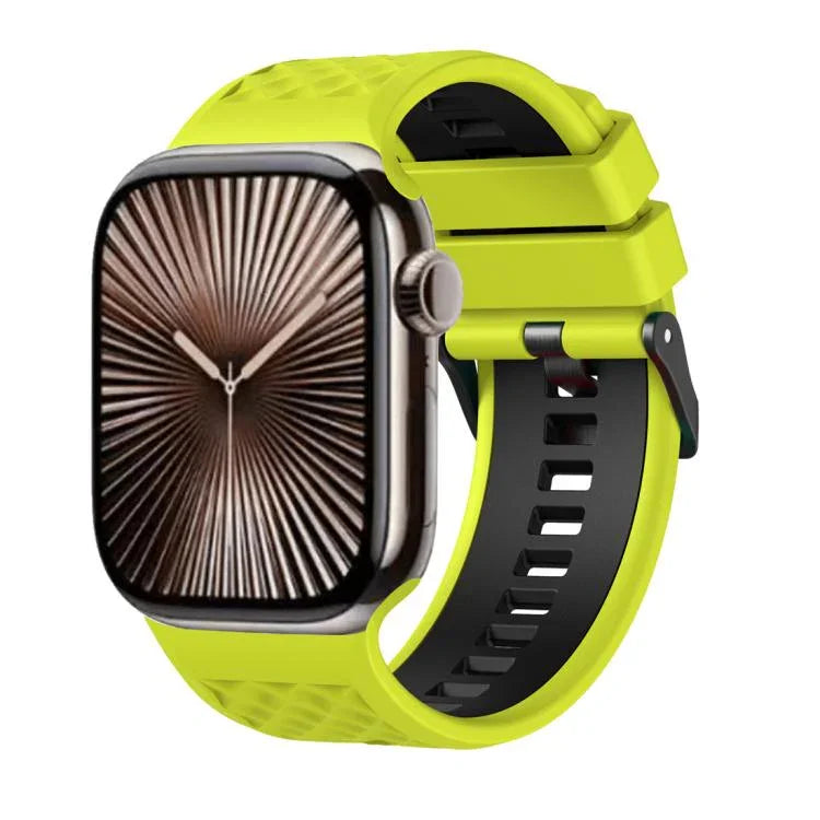 สายรัดนาฬิกาซิลิโคนสองสีลายเพชร สำหรับ Apple Watch ขนาด 46 มม. / 49 มม. / 45 มม. / 44 มม.