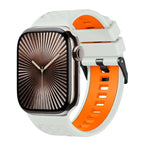 สายรัดนาฬิกาซิลิโคนสองสีลายเพชร สำหรับ Apple Watch ขนาด 46 มม. / 49 มม. / 45 มม. / 44 มม.