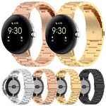 xDfind Three Beads Quick Release Metal Watch Band, For Google Pixel Watch 5 / 4 / 3 / 2 / 1 41mm, For Google Pixel Watch 5 / 4 / 3 45mm