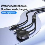 สายชาร์จ Yesido CA136C 60W USB-C / Type-C เป็น Type-C & iWatch 2-in-1, CA136C