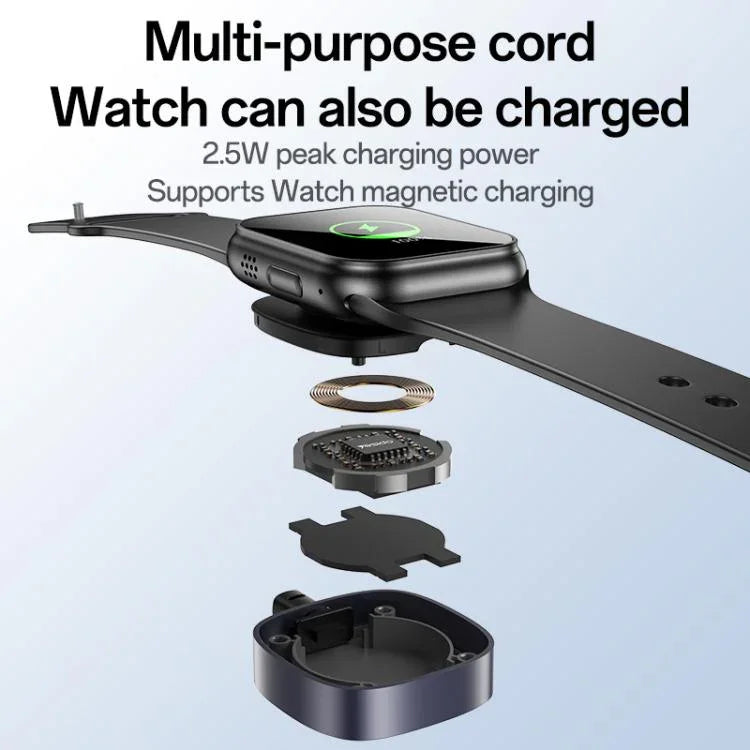สายชาร์จ Yesido CA136C 60W USB-C / Type-C เป็น Type-C & iWatch 2-in-1, CA136C