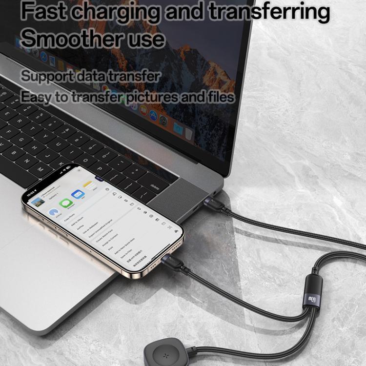 สายชาร์จ Yesido CA136C 60W USB-C / Type-C เป็น Type-C & iWatch 2-in-1, CA136C