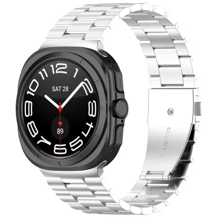 สายรัดนาฬิกาโลหะสามเม็ด xDfind สำหรับ Samsung Galaxy Watch Ultra 47มม., สำหรับ Samsung Galaxy Watch 7 / FE / 6 / 5 / 4, สำหรับ Samsung Galaxy Fit3