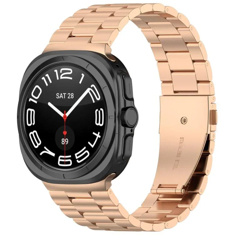 สายรัดนาฬิกาโลหะสามเม็ด xDfind สำหรับ Samsung Galaxy Watch Ultra 47มม., สำหรับ Samsung Galaxy Watch 7 / FE / 6 / 5 / 4, สำหรับ Samsung Galaxy Fit3