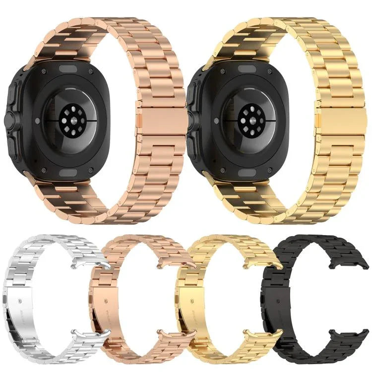 สายรัดนาฬิกาโลหะสามเม็ด xDfind สำหรับ Samsung Galaxy Watch Ultra 47มม., สำหรับ Samsung Galaxy Watch 7 / FE / 6 / 5 / 4, สำหรับ Samsung Galaxy Fit3