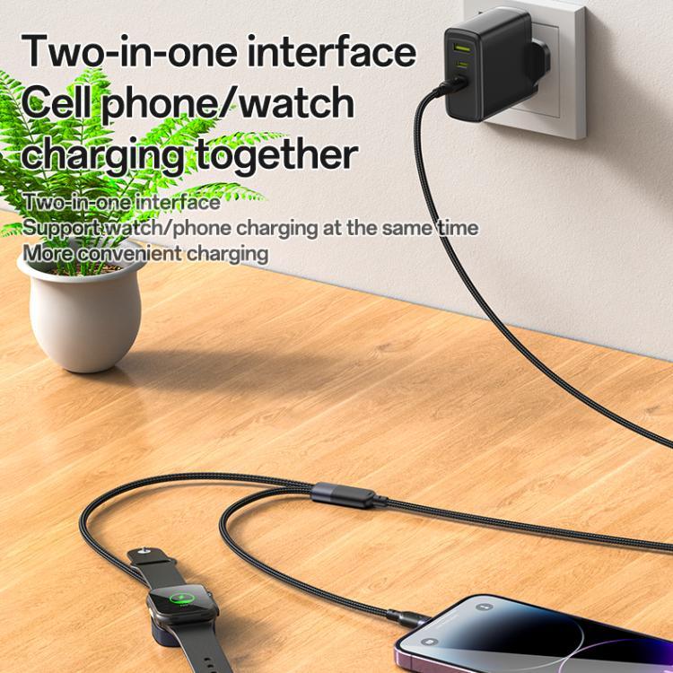 สายชาร์จ Yesido CA136L 27W USB-C / Type-C เป็น 8 Pin & iWatch 2-in-1, CA136L