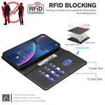 เคสโทรศัพท์หนังกันขโมยลายลิ้นจี่พร้อม RFID สำหรับ iPhone 17 Pro Max, สำหรับ iPhone 17 Pro, สำหรับ iPhone 17, สำหรับ iPhone Air