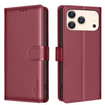 เคสโทรศัพท์หนังกันขโมยลายลิ้นจี่พร้อม RFID สำหรับ iPhone 17 Pro Max, สำหรับ iPhone 17 Pro, สำหรับ iPhone 17, สำหรับ iPhone Air
