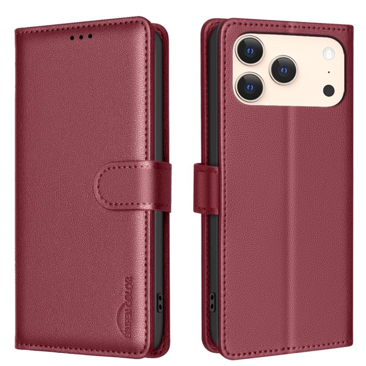 เคสโทรศัพท์หนังกันขโมยลายลิ้นจี่พร้อม RFID สำหรับ iPhone 17 Pro Max, สำหรับ iPhone 17 Pro, สำหรับ iPhone 17, สำหรับ iPhone Air