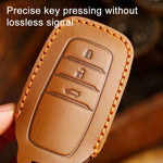 For Toyota Corolla 3-button B111 Crazy Horse Cowhide Car Key Protection Cover, For Toyota Corolla 3-button