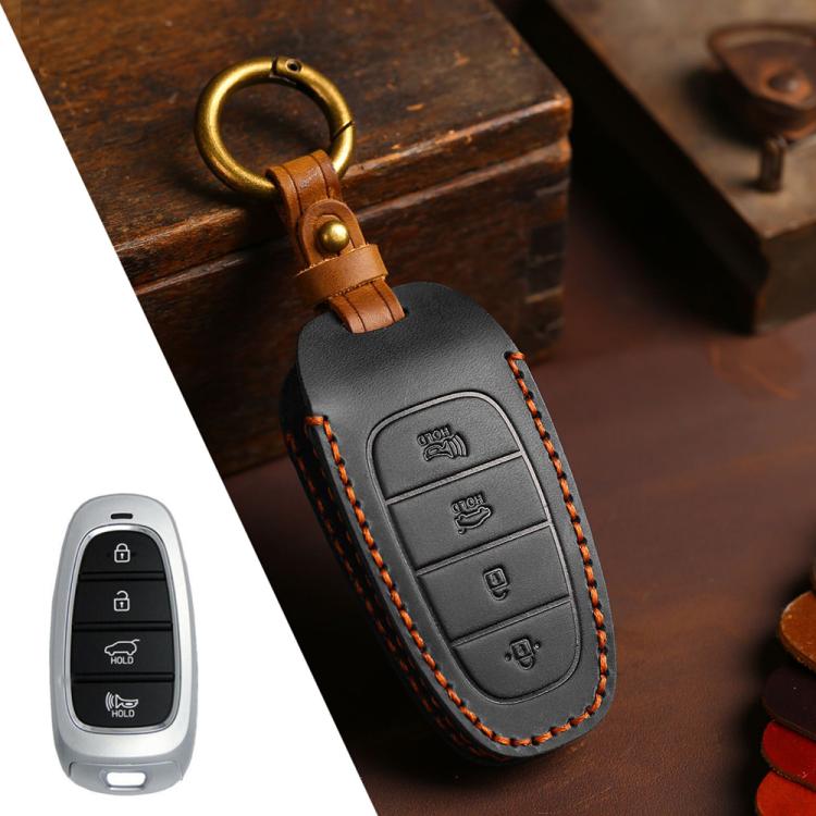 For Hyundai Staria / Sonata 4-button B122 Crazy Horse Cowhide Car Key Protection Cover, For Hyundai Staria 4-button, For Hyundai Staria / Sonata 4-button