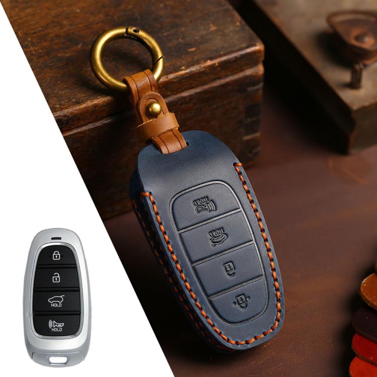 For Hyundai Staria / Sonata 4-button B122 Crazy Horse Cowhide Car Key Protection Cover, For Hyundai Staria 4-button, For Hyundai Staria / Sonata 4-button