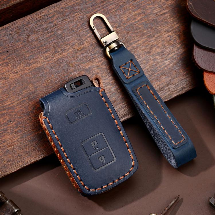 For Toyota North American 2+1-button C012 Crazy Horse Cowhide Car Key Protection Cover, For Toyota North American 2+1-button