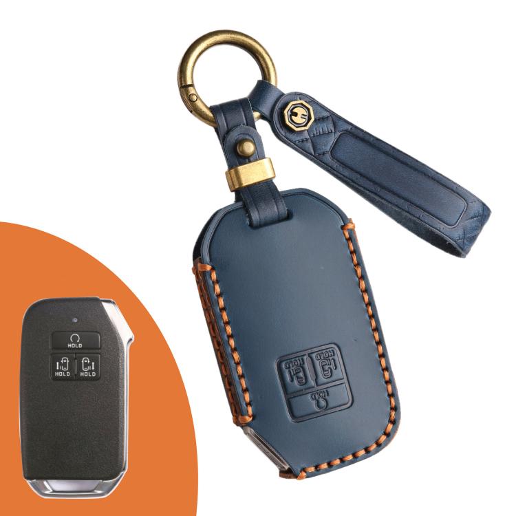 For Kia Carnival SX Hallmo E171 Crazy Horse Cowhide Car Key Protection Cover, For Kia Carnival SX