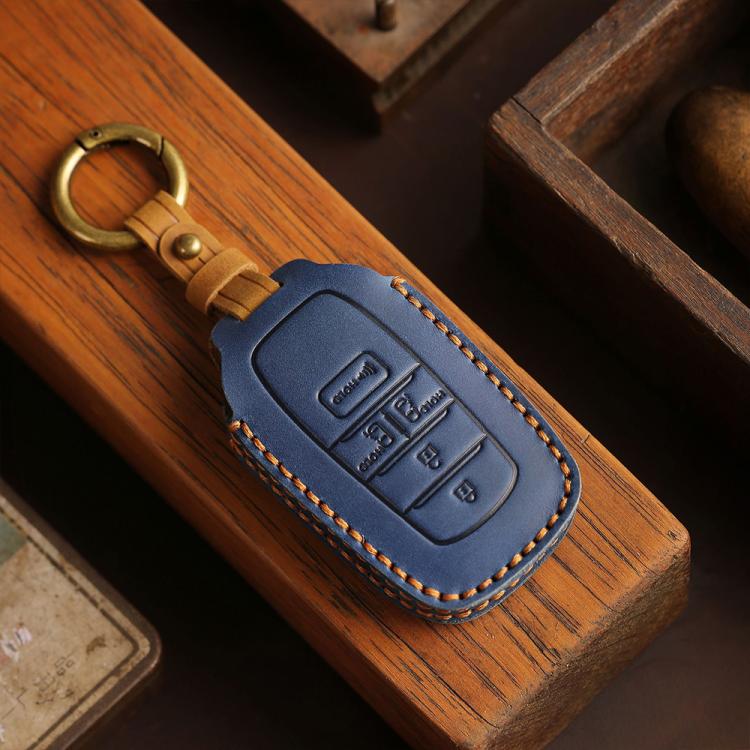 For Toyota SIENNA / Granvia / Alphard / Vellfire Hallmo Crazy Horse Cowhide Car Key Protection Cover, For Toyota SIENNA 4-button, For Toyota SIENNA 5-button, For Toyota SIENNA 6-button