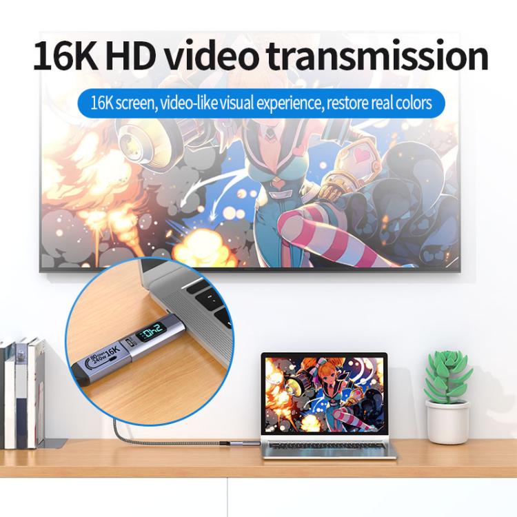 อะแดปเตอร์ดูดแม่เหล็ก Type-C ตัวผู้เป็นตัวเมีย PD240W 80Gbps 60K, หัวตรง, หัวงอ