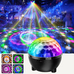 โคมไฟเวทีหมุน LED RGB ลูกบอลเวทมนตร์ดอกทานตะวัน ควบคุมด้วยเสียง รีโมทคอนโทรล