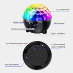 โคมไฟเวทีหมุน LED RGB ลูกบอลเวทมนตร์ดอกทานตะวัน ควบคุมด้วยเสียง รีโมทคอนโทรล