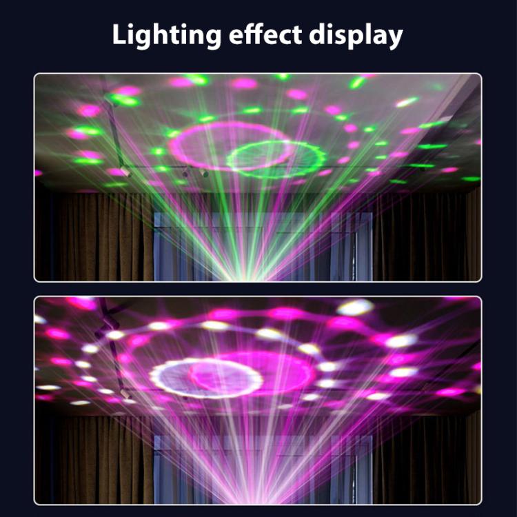 โคมไฟเวทีหมุน LED RGB ลูกบอลเวทมนตร์ดอกทานตะวัน ควบคุมด้วยเสียง รีโมทคอนโทรล