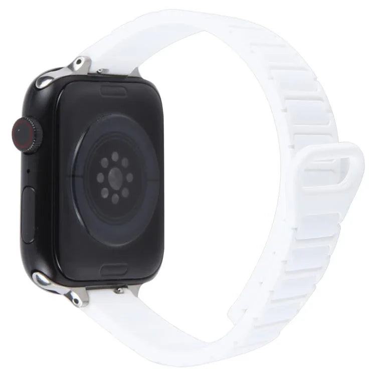สายรัดนาฬิกาซิลิโคนแม่เหล็กรูปตัว I แบบบาง สำหรับ Apple Watch ขนาด 46 มม. / 49 มม. / 45 มม. / 44 มม. และ 42 มม. / 41 มม. / 40 มม. / 38 มม.