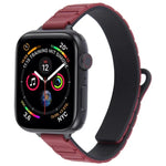 สายรัดนาฬิกาซิลิโคนแม่เหล็กรูปตัว I แบบบาง สำหรับ Apple Watch ขนาด 46 มม. / 49 มม. / 45 มม. / 44 มม. และ 42 มม. / 41 มม. / 40 มม. / 38 มม.