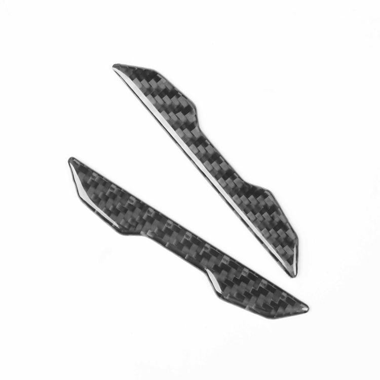 For Tesla Model 3 / Y / S / X 2pcs/Set Carbon Fiber Car Rearview Mirror Anti-collision Decorative Sticker, Car Rearview Mirror Anti-collision