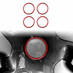 For Tesla Model 3 / Y 4pcs/Set Carbon Fiber Car Wheel Hub Decoration Ring, Car Wheel Hub