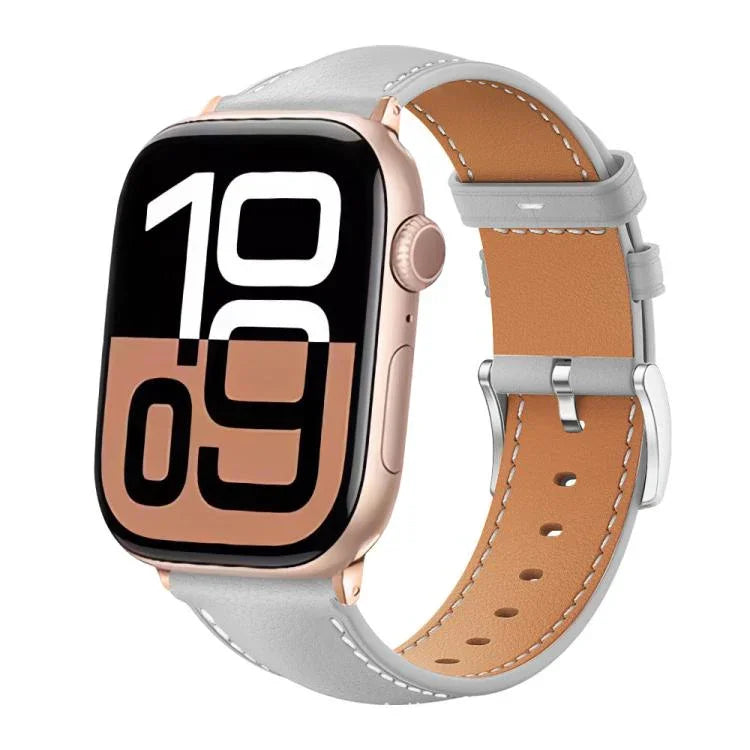 สายรัดนาฬิกาหนังเกรนละเอียดสีดำ xDfind สำหรับ Apple Watch ขนาด 42 / 44 / 45 / 46 / 49 มม. สำหรับ Apple Watch ขนาด 38 / 40 / 41 / S10 42 มม.