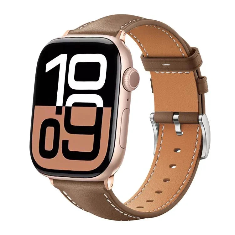 สายรัดนาฬิกาหนังเกรนละเอียดสีดำ xDfind สำหรับ Apple Watch ขนาด 42 / 44 / 45 / 46 / 49 มม. สำหรับ Apple Watch ขนาด 38 / 40 / 41 / S10 42 มม.
