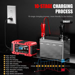FOXSUR FBC1206F 12V 6A Car Motorcycle Battery Charger Smart Repair Multi-function Charger, EU Plug, US Plug, UK Plug, AU Plug