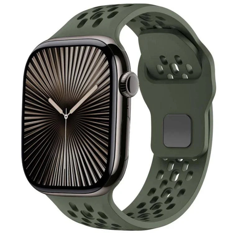 สายรัดนาฬิกาซิลิโคนหัวเข็มขัดกลับตาข่าย xDfind สำหรับ Apple Watch ขนาด 46 มม. / 49 มม. / 45 มม. / 44 มม. สำหรับ Apple Watch ขนาด 42 มม. / 41 มม. / 40 มม. / 38 มม.