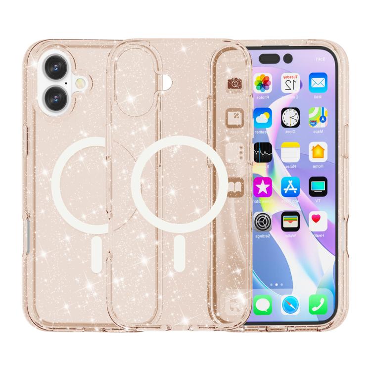 เคสโทรศัพท์แม่เหล็ก MagSafe แบบผงกลิตเตอร์สไตล์ Terminator สำหรับ iPhone 17 Pro Max, สำหรับ iPhone 17 Pro, สำหรับ iPhone 17, สำหรับ iPhone Air
