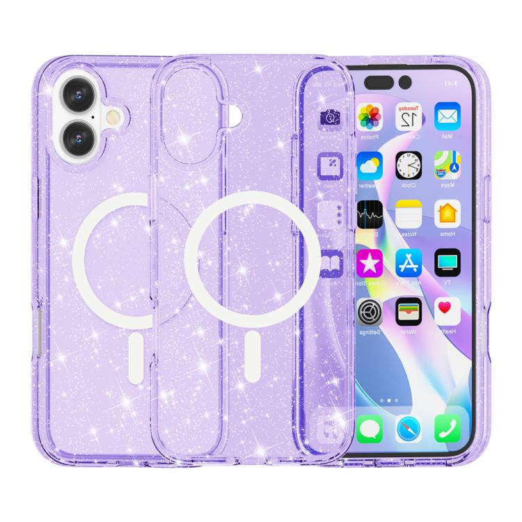 เคสโทรศัพท์แม่เหล็ก MagSafe แบบผงกลิตเตอร์สไตล์ Terminator สำหรับ iPhone 17 Pro Max, สำหรับ iPhone 17 Pro, สำหรับ iPhone 17, สำหรับ iPhone Air