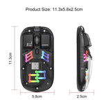 HXSJ T200 เมาส์ไร้สาย RGB โปร่งใส โหมดคู่ 2.4G BT5.0, T200