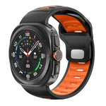 สายรัดนาฬิกาซิลิโคนสองสีลายเส้น สำหรับ Samsung Galaxy Watch Ultra 47mm / Ultra 2025