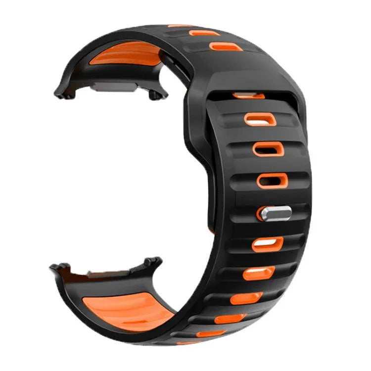สายรัดนาฬิกาซิลิโคนสองสีลายเส้น สำหรับ Samsung Galaxy Watch Ultra 47mm / Ultra 2025