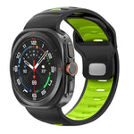 สายรัดนาฬิกาซิลิโคนสองสีลายเส้น สำหรับ Samsung Galaxy Watch Ultra 47mm / Ultra 2025