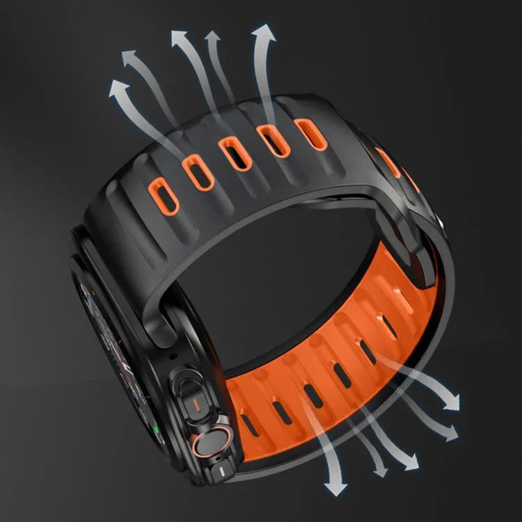 สายรัดนาฬิกาซิลิโคนสองสีลายเส้น สำหรับ Samsung Galaxy Watch Ultra 47mm / Ultra 2025