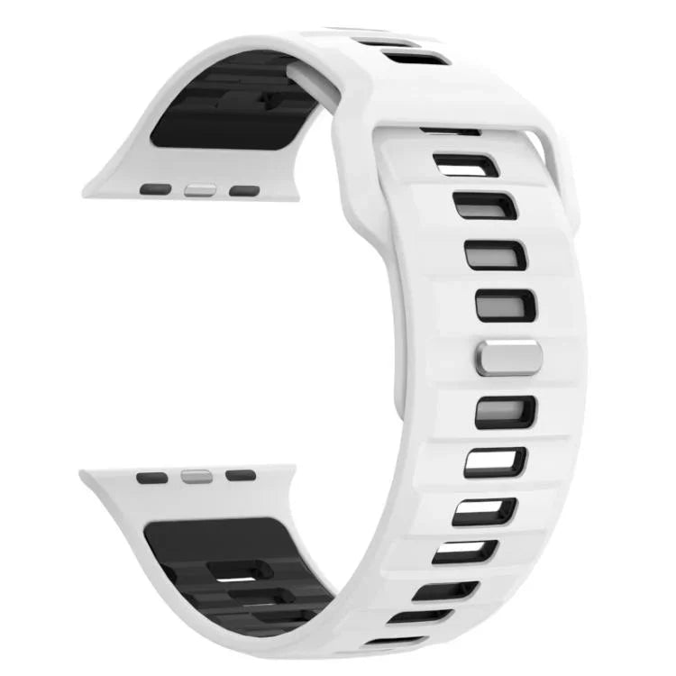 สายรัดนาฬิกาซิลิโคนหัวเข็มขัดกลับลายตาราง สำหรับ Apple Watch ขนาด 46 มม. / 49 มม. / 45 มม. / 44 มม.